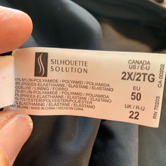 Silhouette Solution 2X ladies swim skort in black. - Picture 4 of 5